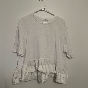 Anthropologie White Pendulum Top.